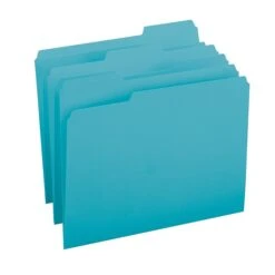 Smead File Folder, 1/3-Cut Tab, Letter Size, Teal, 100/Box (13143) -Esseltela Shop m004898205 s7