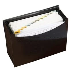 Smead Heavy Duty Expanding File With Flap & Elastic Cord Closure, Letter Size, 12 Pockets, Blue/Black (70863) -Esseltela Shop m004898348 s7