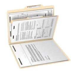 Smead Card Stock Heavy Duty Classification Folders, 2/5-Cut Tab, Letter Size, 1 Divider, Manila, 10/Box (13700) -Esseltela Shop m004898545 s7