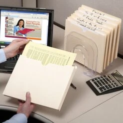 Smead 100% Recycled Reinforced File Jackets, Straight-Cut Tab, 2" Expansion, Legal Size, Manila, 50/Box (75607) -Esseltela Shop m004898754 s7