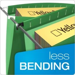 Pendaflex SureHook® Reinforced Hanging File Folders, 5 Tab Positions, Letter Size, Bright Green, 20/Box (6152 1/5 BGR) -Esseltela Shop m005167881 s7