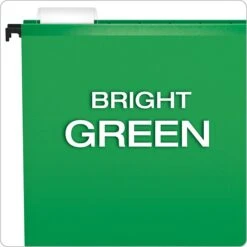 Pendaflex SureHook® Reinforced Hanging File Folders, 5 Tab Positions, Letter Size, Bright Green, 20/Box (6152 1/5 BGR) -Esseltela Shop m005167882 s7