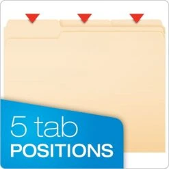 Pendaflex® Double Stuff® 3-Tab File Folder, Letter Size, Manila, 50/Box (ESS54459) -Esseltela Shop m005168088 s7