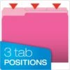 PendaFlex® Two-Tone Color File Folders, Letter Size, Pink, 100/pack -Esseltela Shop m005168108 s7