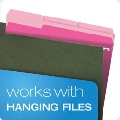 PendaFlex® Two-Tone Color File Folders, Letter Size, Pink, 100/pack -Esseltela Shop m005168110 s7