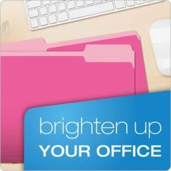 PendaFlex® Two-Tone Color File Folders, Letter Size, Pink, 100/pack -Esseltela Shop m005168112 s7