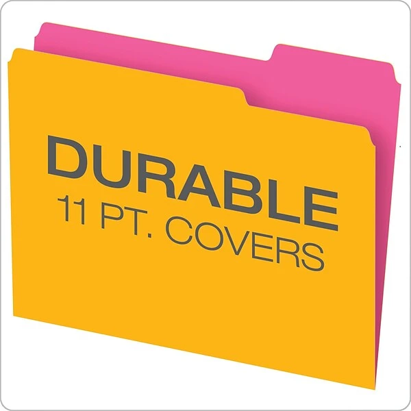 Pendaflex Glow Twisted 3-Tab File Folder, Letter Size, Multicolor, 12/Pack (40526) 6 Pendaflex Glow Twisted 3-Tab File Folder, Letter Size, Multicolor, 12/Pack (40526) - Image 4