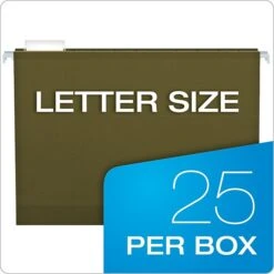 Pendaflex Box Bottom 5-Tab Hanging File Folders With 2" Expansion, Letter Size, Green, 25/Box (4152X2) -Esseltela Shop m005168195 s7