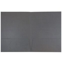 JAM Paper 2-Pocket Portfolio Folder, Gray Linen, 100/Box (3084B)