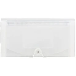 Jam Paper Plastic File Pocket, Check Size, Clear (2163595)