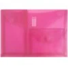 JAM Paper® 3 Pocket Plastic Envelope With Hook & Loop, Letter Booklet, 9.75 X 13, Pink, Sold Individually (167425929) -Esseltela Shop m005223505 s7