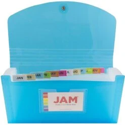 Jam Paper Plastic File Pocket, Check Size, Blue (221618980) -Esseltela Shop m005223530 s7