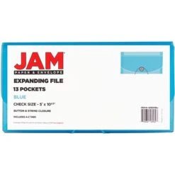 Jam Paper Plastic File Pocket, Check Size, Blue (221618980) -Esseltela Shop m005223531 s7