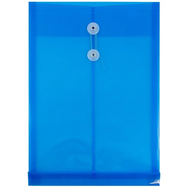 JAM Paper® Plastic Envelopes With Button And String Tie Closure, Legal Open End, 9.75 X 14.5, Blue Poly, 12/pack (119B1BU) 3 JAM Paper® Plastic Envelopes With Button And String Tie Closure, Legal Open End, 9.75 X 14.5, Blue Poly, 12/pack (119B1BU)