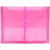 JAM Paper® Plastic Envelopes With 2 5/8 Expansion, Elastic Closure, Letter Booklet, 9.75x13, Fuchsia Pink Poly, 1/pk (218E25FU) -Esseltela Shop m005745158 s7