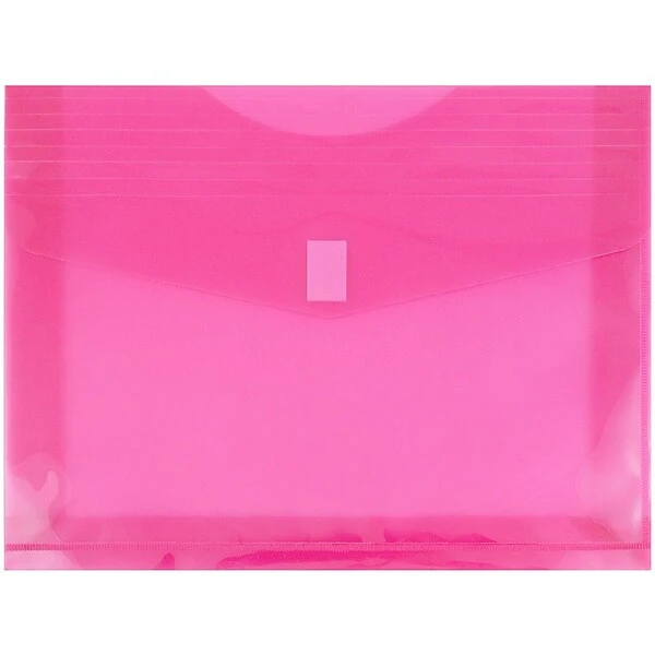 JAM Paper® Plastic Envelopes With Hook & Loop Closure, 2" Exp, Letter Booklet, 9.75" X 13", Fuchsia Pink Poly, 12/pack (218V2FU) 3 JAM Paper® Plastic Envelopes With Hook & Loop Closure, 2" Exp, Letter Booklet, 9.75" X 13", Fuchsia Pink Poly, 12/pack (218V2FU)