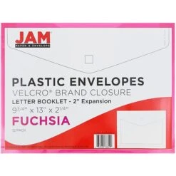 JAM Paper® Plastic Envelopes With Hook & Loop Closure, 2" Exp, Letter Booklet, 9.75" X 13", Fuchsia Pink Poly, 12/pack (218V2FU) 11 JAM Paper® Plastic Envelopes With Hook & Loop Closure, 2" Exp, Letter Booklet, 9.75" X 13", Fuchsia Pink Poly, 12/pack (218V2FU) -Esseltela Shop m005745165 s7
