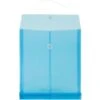 JAM Paper® Plastic Envelopes With Button And String Tie Closure, Letter Open End, 9.75 X 11.75, Blue Poly, 12/pack (118B1BU) -Esseltela Shop m005745178 s7