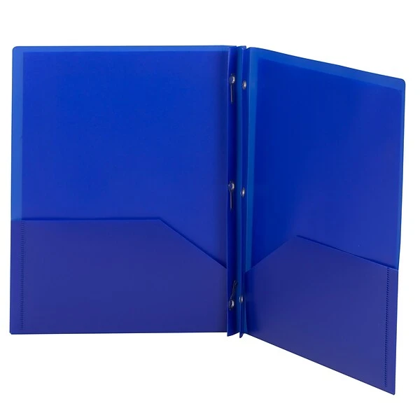 Smead Poly Two-Pocket Fastener Folders, Letter, Dark Blue, 25/Bx (87726) 5 Smead Poly Two-Pocket Fastener Folders, Letter, Dark Blue, 25/Bx (87726) - Image 3