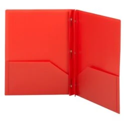 Smead Poly Two-Pocket Fastener Folders, Letter, Red, 25/Bx (87727) -Esseltela Shop m006196736 s7