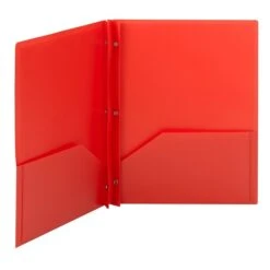 Smead Poly Two-Pocket Fastener Folders, Letter, Red, 25/Bx (87727) -Esseltela Shop m006196737 s7