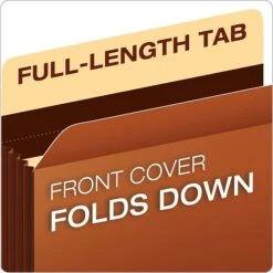 Pendaflex Heavy Duty Pockets, 7" Expansion Pocket Folders, Full Length Tab, Letter Size, Brown, 5/Box (15444HD) -Esseltela Shop m006251474 s7