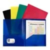 C-Line, Assorted Two Pocket Poly Portfolios Without Prongs Pack Of 10, 8.5" X 11" Paper Size (CLI32950) -Esseltela Shop m007119385 s7