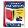C-Line® Two-Pocket Poly Portfolios With Three-Hole Punch, Letter Size, Assorted Colors, Pack Of 10 (CLI32930) -Esseltela Shop m007122709 s7