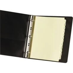 Avery® Preprinted Laminated Tab Dividers, Jan-Dec Tab, Buff, 8 1/2" X 11", 12/CT