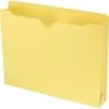 Smead® Reinforced Straight Cut Colored File Jackets, 2" Expansion, Letter, Yellow, 50/Bx (75571)