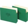 Pendaflex Colored File Pockets; Letter Size, 3-1/2" Expansion, Green -Esseltela Shop s0115701 s7