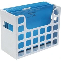 Oxford Decoflex Hanging File Folder Box, Plastic, Granite, 9 1/2"H X 12 3/16"W X 6"D (ESS23054)