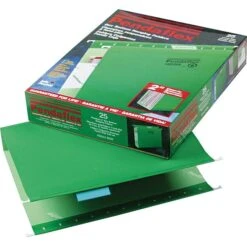 Pendaflex Reinforced Recycled Hanging File Folder, 2" Expansion, 5-Tab Tab, Letter Size, Bright Green, 25/Box