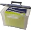 Storex Portable File Storage Box With Organizer Lid, Letter/Legal Size, Clear (STX61511U01C) -Esseltela Shop s0358728 s7