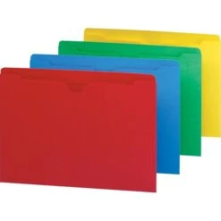 Smead 10% Recycled Reinforced File Jacket, Letter Size, Assorted, 100/Box (24900ASMT)