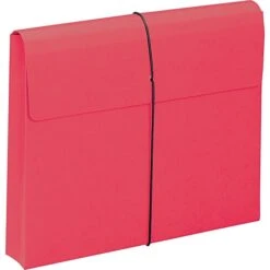 Two Inch Expansion Wallet With String, Letter, Red, 10/BX