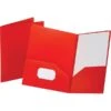 Polypropylene Twin Pocket Portfolio, 8-3/4"x11-1/4", Red -Esseltela Shop s0558208 s7