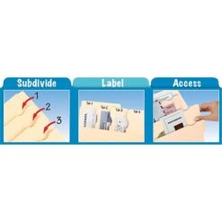 Pendaflex® Divide It Up® 4-Tab File Folder, Letter Size, Manila, 24/Pack (10770) -Esseltela Shop s0800426 s7