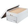 Quill Brand® 35% Recycled Corrugated Medium-Duty File Storage Boxes, Lift-Off Lid, Legal Size, White, 12/Carton (30842) -Esseltela Shop s0817331 s7