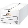 Quill Brand® 35% Recycled Corrugated File Storage Boxes, String & Button, Legal Size, White, 12/Carton (33055) -Esseltela Shop s0817336 s7