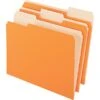 Pendaflex Two-Tone File Folders, 1/3 Cut Top Tab, Letter, Orange/Light Orange, 100/Box -Esseltela Shop s0866543 s7