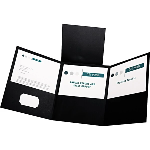 Oxford Tri-Fold Folder W/3 Pockets, Holds 150 Letter-Size Sheets, Black, 20 Folders/Box 3 Oxford Tri-Fold Folder W/3 Pockets, Holds 150 Letter-Size Sheets, Black, 20 Folders/Box