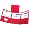 Oxford Tri-Fold Folder W/3 Pockets, Holds 150 Letter-Size Sheets, Red, 20/BX -Esseltela Shop s0867164 s7
