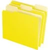 Pendaflex Two-Tone File Folder, 3 Tab, Letter Size, Yellow, 100/Box (PFX 152 1/3 YEL) -Esseltela Shop s0867621 s7