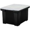 Storex Storage Plastic File Tote With Comfort Grips, Letter/Legal Size, Black/Clear (61528U01C) -Esseltela Shop s0870700 s7