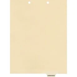 Medical Arts Press® Position 5 Colored End-Tab Chart Dividers, Correspondence, Clear