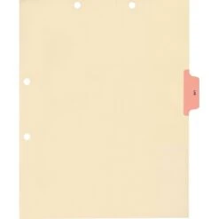 Medical Arts Press® Position 3 Colored Side-Tab Chart Dividers, Lab, Pink