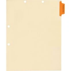 Medical Arts Press® Position 1 Colored Side-Tab Chart Dividers, Progress Notes, Orange