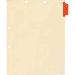 Medical Arts Press® Position 1 Colored Side-Tab Chart Dividers, HIPAA, Red
