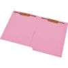 Medical Arts Press® 11 Pt. Colored End-Tab Pocket Folders; 2 Fasteners, Pink, 50/Box